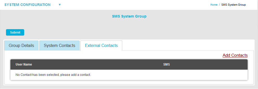 EMS System Group External Contacts
