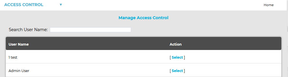 Manage Access Control Search