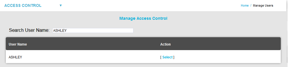 Select Manage User Access