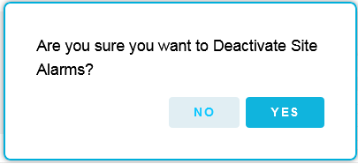 Deactivate Site Alarms Yes-No