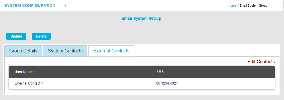 Email System Group - External Contacts Add