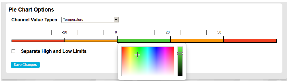 Pie Chart Colour Palette Window NEW