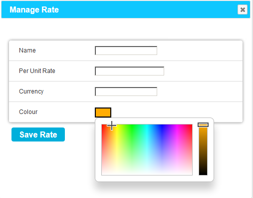 Manage Rate Colour Palette