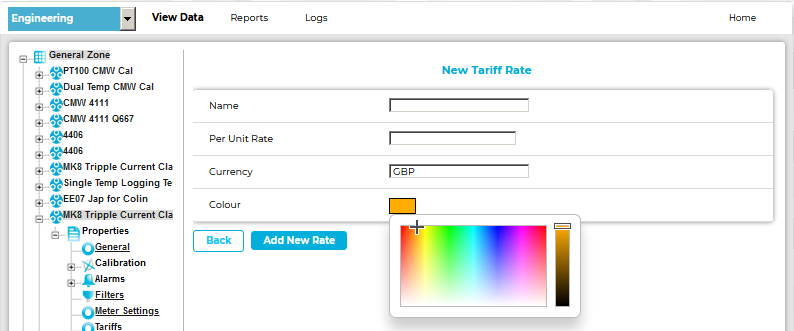 New Tariff Rate Palette OLD