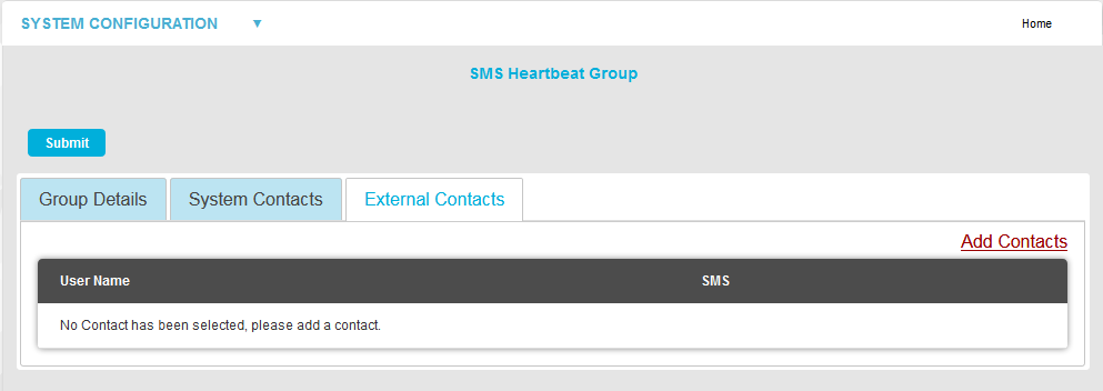 SMS Heartbeat Group - Edit Contacts