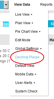 Decimal Places View Menu Drop Down2