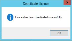 EMS Config - Licence Deactivated Successfully