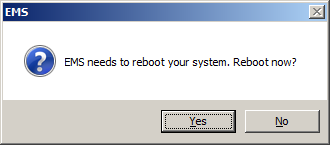 EMS Reboot Window