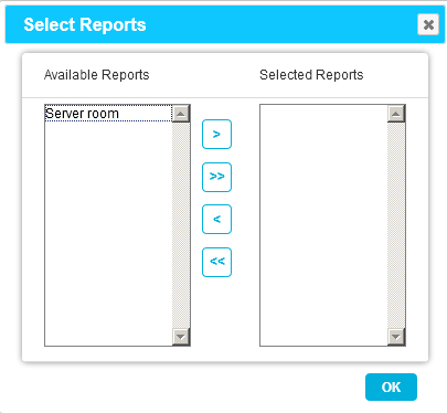 Select Reports for Report Group