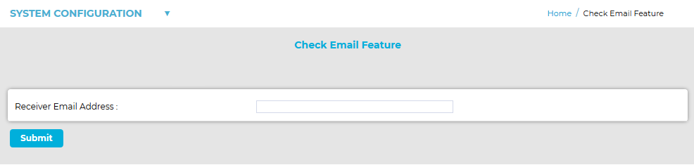 Check Email Feature Submit
