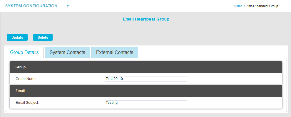 Create Email Heartbeat Group3