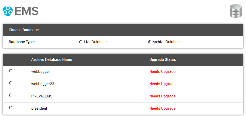 Archive Choose Database2