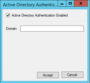 Active Directory Authentication Tick Box