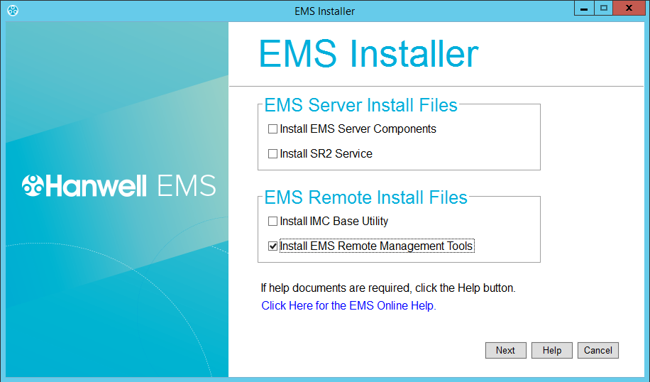 EMS InstallerRemote Mangement Tools