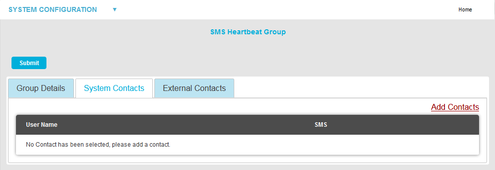 SMS Heartbeat Group - Add Contacts