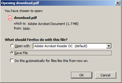 Open-Save PDF Window