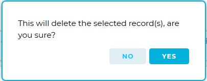 Delete Selected Records Dialog