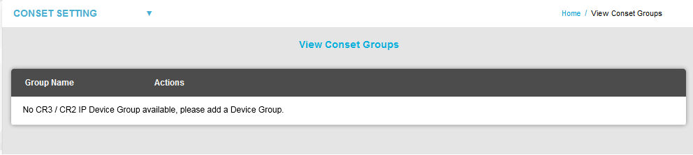 View Conset Groups No Device Group Available2