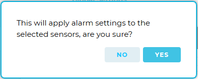 Apply Alarm Settings Yes-No