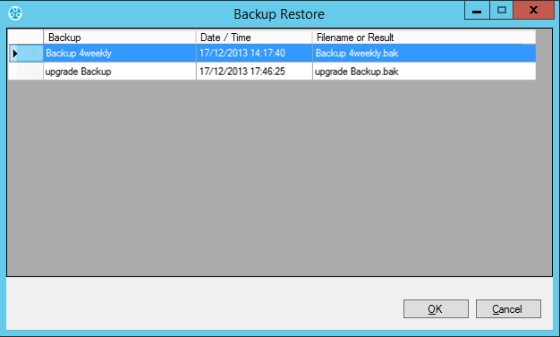 Archive Backup Restore