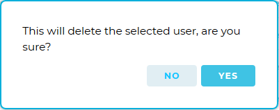 Delete Selected User Warning