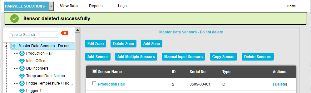 Sensor Deleted Successfully3